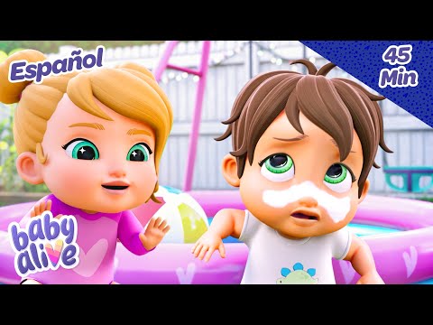 Accidentes en la Piscina Infantil 🏖️ Baby Alive en Español ⭐️ Animación para niños | Videos de bebes