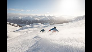 Wintertraum auf Corviglia in St. Moritz im schönen Engadin
