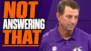Dabo Swinney not answering any questions on roster construction
