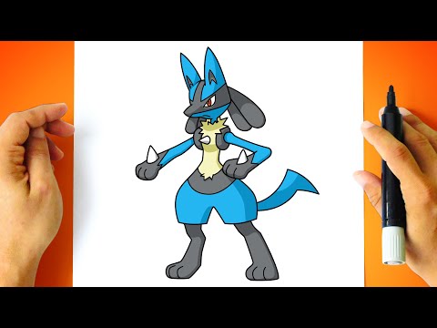 Como DESENHAR o LUCARIO - Cómo DIBUJAR a LUCARIO - Pokemon Drawing Tutorial