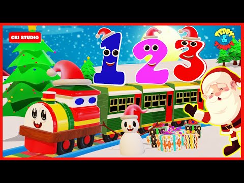 Merry Christmas | Jingle Bells | 123 Numbers | Number Names | 1 To 10 | Train Videos | Santa Claus