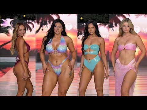 [4k60] 2024Moda Minx part.3 | 2024 Miami Swim Week D.C | Vertical slow motion