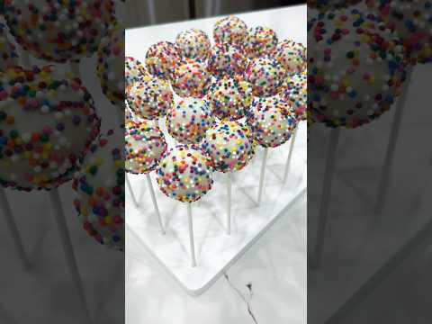 Let’s make Sprinkle dot cake pops #shorts #dotcake