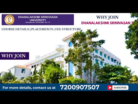 🎓Dhanalakshmi Srinivasan 🌀 University Trichy | Fees | Placement #collegevlog #dsu #top10 #institute