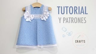 DIY Costura: Como hacer vestido para niñas con lazos (patrones gratis)