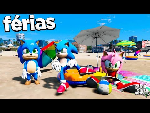 FAMILIA DO SONIC SAIU DE FÉRIAS na PRAIA do GTA 5