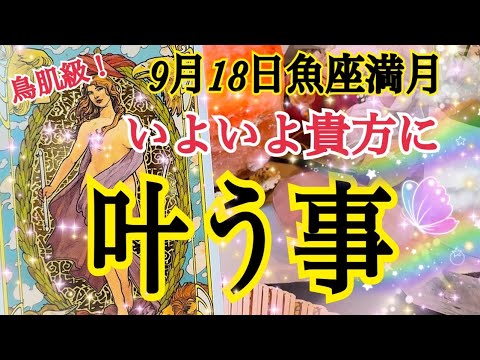 【劇的ミラクルありました😳❗️】9月18日魚座満月いよいよ貴方に叶う事🌈✨個人鑑定級タロット占い🔮⚡️