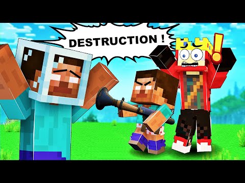 Baby Herobrine Wants Destruction in Minecraft!