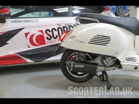 SLUK | Scorpion Slip-On Vespa GTS exhaust fit & sound