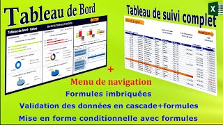 Tableau de bord excel darija en 2020 (fichier complet) gestion des recettes et dépenses suivi caisse