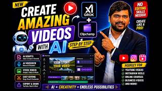 Create Professional Videos with AI in Minutes | Grok + Clipchamp Complete Guide | day13