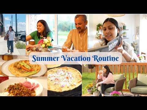 Calm Evening to Morning Summer Vacation Routine | Quick Meals , Kids Activities & Mom Life