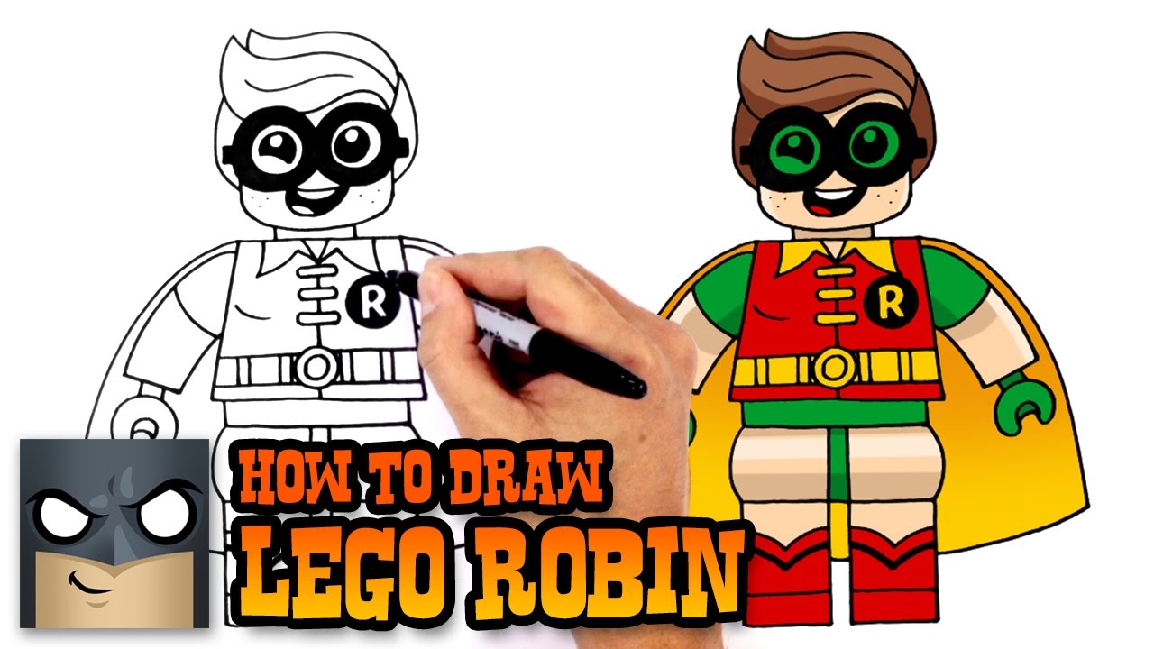 How to Draw Lego Robin - Lego Batman Movie