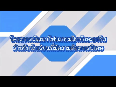 โครงการพัฒนาโปรแกรมฝึกทักษะอาชีพสำหรับนักเรียนที่มีความต้องก