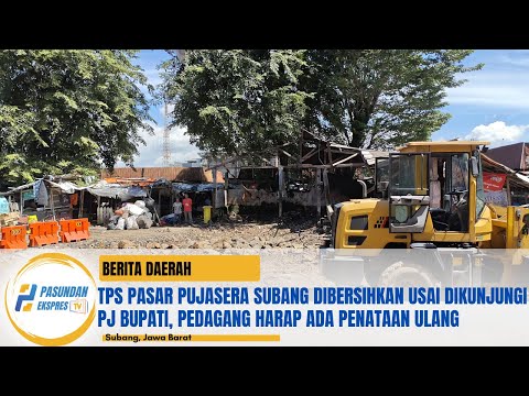 TPS Pasar Pujasera Subang Dibersihkan Usai Dikunjungi Pj Bupati, Pedagang Harap Ada Penataan Ulang