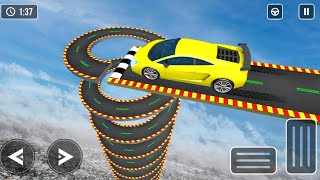 Lamborghini chain T bollard crash #shorts#car#fun
