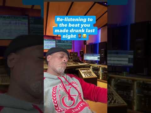 Re-listening to the beat you made last night 😭 #musicproducer #producermeme #independentartist