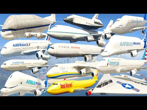 GTA V: Best Every Color Mix White Airplanes Pack Best Extreme Longer Crash and Fail Compilation