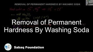 Removal of Permanent Hardness by Washing Soda