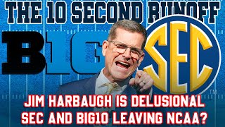Jim Harbaugh Predicts JJ McCarthy as Top Pick in NFL Draft | SEC and BIG10 Form Advisory Board