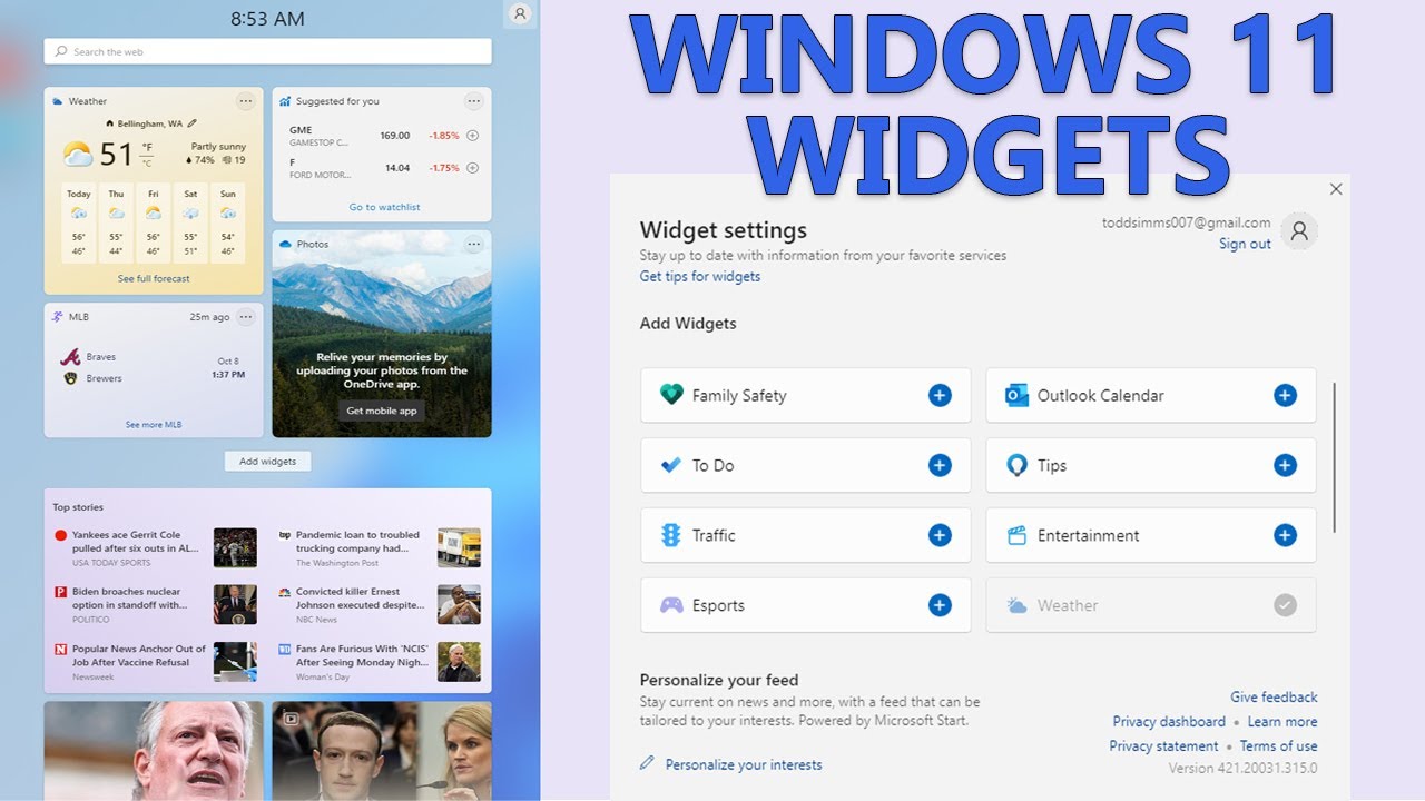 Using and Customizing Windows 11 Widgets - OnlineComputerTips