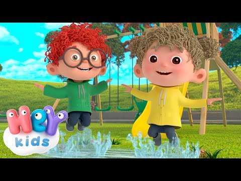 Saltando en charcos | Canción divertida para niños | HeyKids - Canciones infantiles