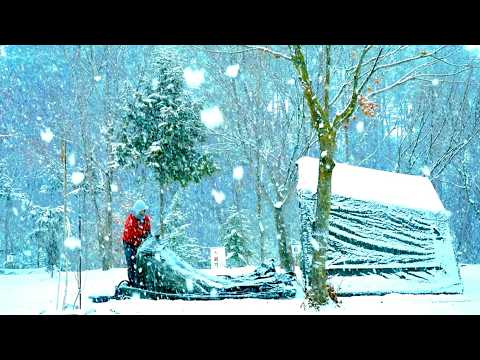 눈 내리는 어느 날, 깊은 산 속에서 보낸 하루☃❄ ㆍ 캠핑브이로그 ㆍcamping
