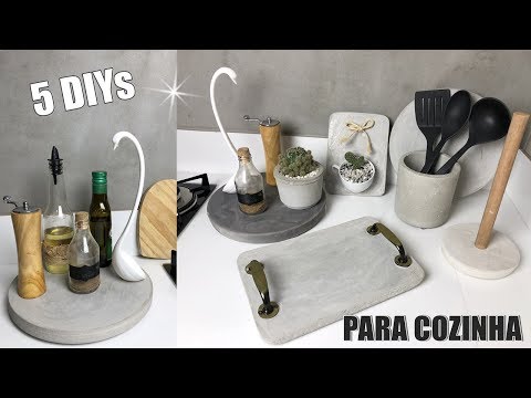 5 DIYs PARA COZINHA FEITO COM ARGAMASSA E CIMENTO #FAÇAVOCÊMESMO