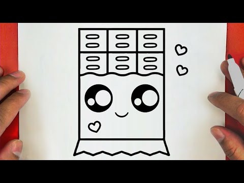 كيف ترسم شيكولاتة كيوت وسهلة خطوة بخطوة / رسم سهل / تعليم الرسم للمبتدئين || Cute Chocolate Drawing