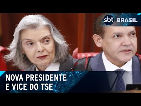 Cármen Lúcia e Nunes Marques tomam posse como presidente e vice do TSE | SBT Brasil (03/06/24)