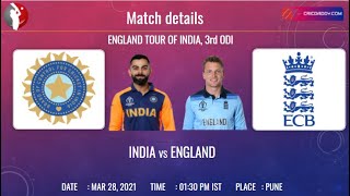 Match Prediction India vs England 3rd ODI | Cricdaddy