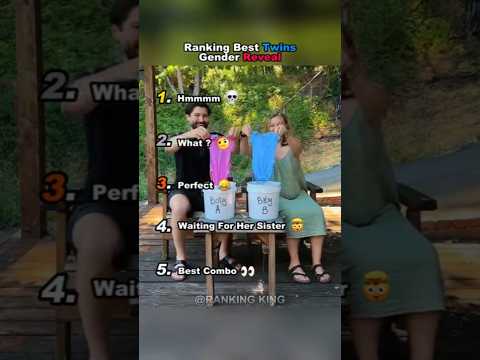 Ranking Best Twins Gender Reveal 🥰 #ranking #twins #genderreveal
