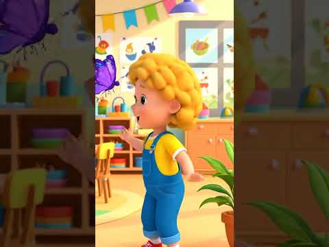 A Kid Playing🙃 with Butterflies 🦋 #kidscartoons#nurseryrhymes#kidssongs#KidsFlow.AI