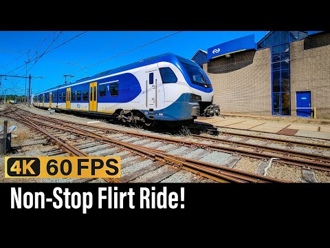 Train Cab Ride NL / Non-Stop Flirt Ride! / Zaanstraat Amsterdam - Eindhoven / Flirt / June 2023