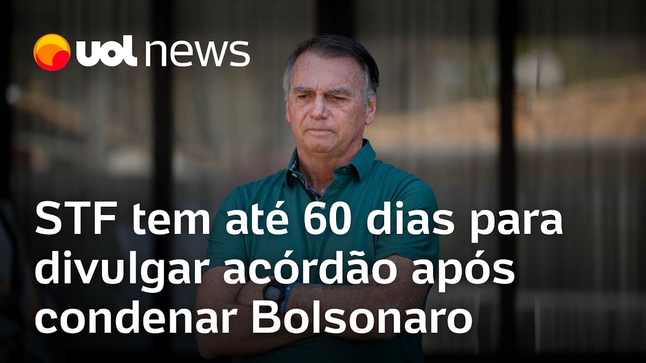 STF tem até 60 dias para divulgar o acórdão que condenou Bolsonaro e aliados por tentativa de golpe