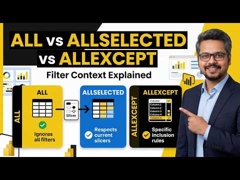 Power BI ALL vs ALLSELECTED – ALLEXCEPT কোথায় Use করবেন? Power BI Bangla Tutorial