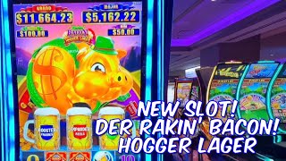 BRAND NEW SLOT: Der Rakin’ Bacon! Hogger Lager | Trying Our Luck on 1 Cent to $1 Denominations!