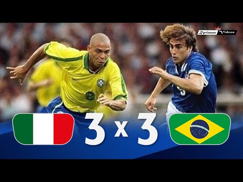 Italy 3 x 3 Brasil โ 1997 Tournoi de France Extended Goals & Highlights HD
