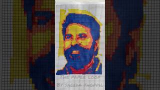 Day 96/100 days pixel art challenge🎨#100dayschallenge #pixelart #mammootty #legend #art #craft #diy