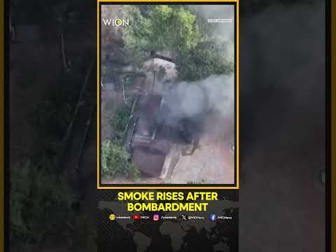 Thai Army Drone Drops Bomb on Cambodian Target Near Border, Smoke Billows from Hit Building