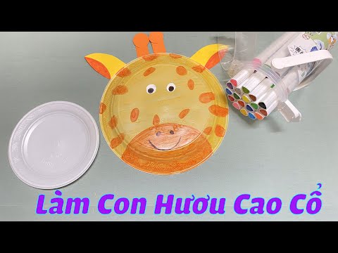 Hướng Dẫn Làm Con Hươu Cao Cổ Từ Đĩa Nhựa | Nghệ Thuật Từ Đĩa Nhựa