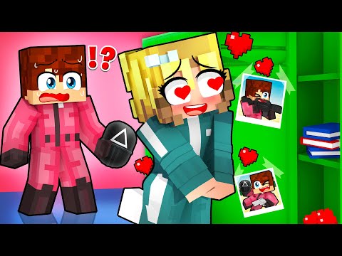 DZIEWCZYNA ZAKOCHAŁA SIĘ W OCHRONIARZU w SQUID GAME 3 w Minecraft!