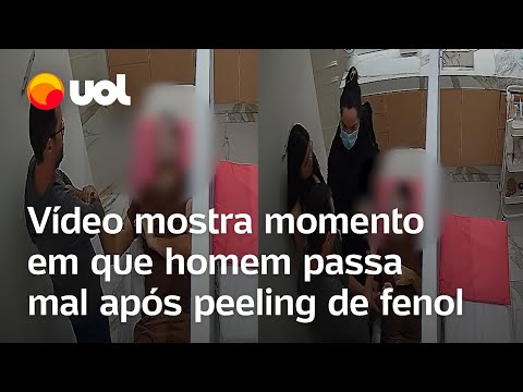 Peeling de fenol: Vídeo mostra momento em que homem passa mal e dona de clínica diz: 'Só desmaiou'