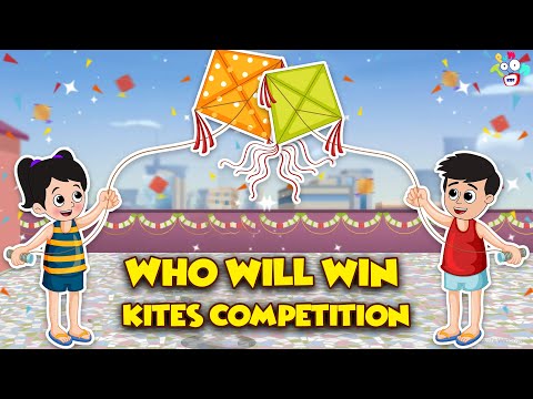 Who will Win Kite Competition? | Animated Stories | English Cartoon | Moral Stories | PunToon Kids