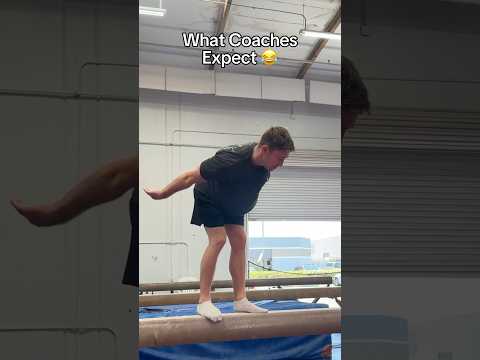 Why do coaches always say this 😂 #gymnastics #gymnast #olympics #olympic #fails #coach #beam #sport