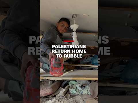 Palestinians return home to rubble