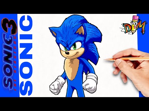 COMO DIBUJAR a SONIC 3 | MOVIE | how to draw  sonic 3