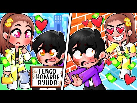 UNA CHICA MILLONARIA SE ENAMORA DE SRJUANCHO POBRE EN MINECRAFT 😱¿ME BESA 😍 SRJUANCHO MINECRAFT