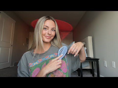 ASMR | Hair Brushing + Fabric Scratching