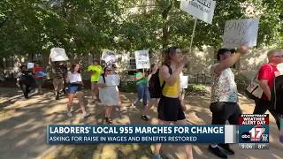 LiUNA Local 955 calls for restoration of MU Health Care benefits, higher wages during campus rally